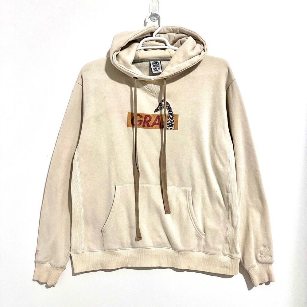 Rare Graf Wu Giraffe Graphic Hoodie XL Streetwear Urban Cozy Comfy Athleisure